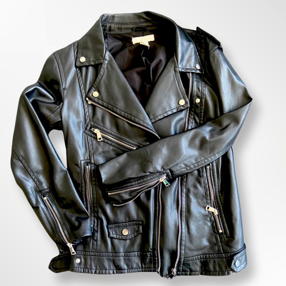 H&M Faux Leather Biker Jacket